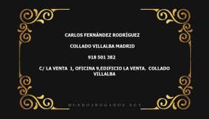 abogado Carlos Fernández Rodríguez en la localidad de Collado Villalba