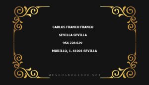 abogado Carlos Franco Franco en la localidad de Sevilla