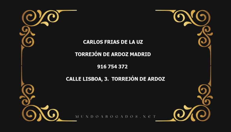 abogado Carlos Frias De La Uz en la localidad de Torrejón de Ardoz