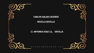 abogado Carlos Galan Caceres en la localidad de Sevilla