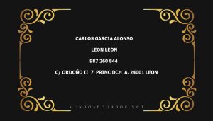 abogado Carlos Garcia Alonso en la localidad de Leon