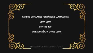 abogado Carlos Gavilanes Fernández-Llamazares en la localidad de Leon