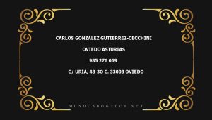 abogado Carlos Gonzalez Gutierrez-Cecchini en la localidad de Oviedo