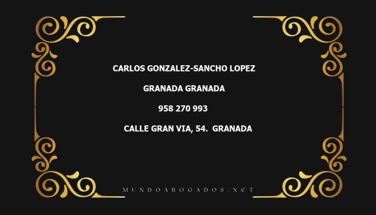 abogado Carlos Gonzalez-Sancho Lopez en la localidad de Granada