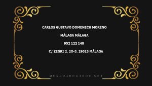 abogado Carlos Gustavo Domenech Moreno en la localidad de Málaga