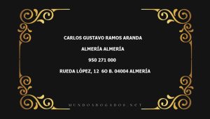 abogado Carlos Gustavo Ramos Aranda en la localidad de Almería