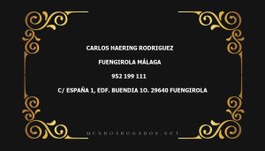 abogado Carlos Haering Rodriguez en la localidad de Fuengirola