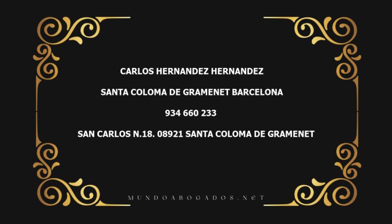 abogado Carlos Hernandez Hernandez en la localidad de Santa Coloma de Gramenet