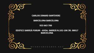 abogado Carlos Isnard Santiveri en la localidad de Barcelona