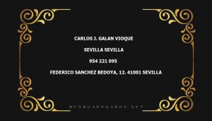 abogado Carlos J. Galan Vioque en la localidad de Sevilla