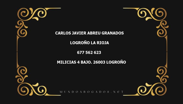 abogado Carlos Javier Abreu Granados en la localidad de Logroño