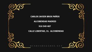 abogado Carlos Javier Brox Paños en la localidad de Alcobendas