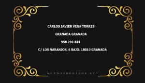 abogado Carlos Javier Vega Torres en la localidad de Granada