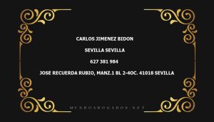 abogado Carlos Jimenez Bidon en la localidad de Sevilla