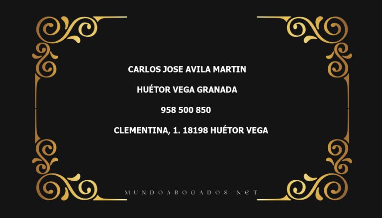 abogado Carlos Jose Avila Martin en la localidad de Huétor Vega