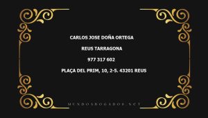 abogado Carlos Jose Doña Ortega en la localidad de Reus