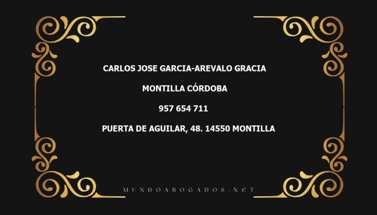 abogado Carlos Jose Garcia-Arevalo Gracia en la localidad de Montilla