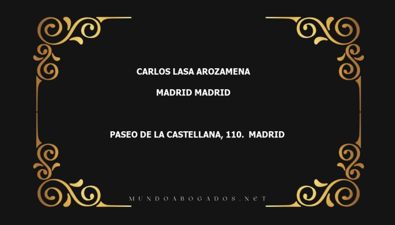 abogado Carlos Lasa Arozamena en la localidad de Madrid