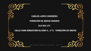 abogado Carlos Lopez Cominero en la localidad de Torrejón de Ardoz