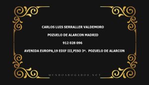 abogado Carlos Luis Serraller Valdemoro en la localidad de Pozuelo de Alarcon