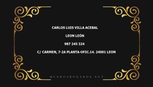 abogado Carlos Luis Villa Acebal en la localidad de Leon