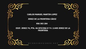 abogado Carlos Manuel Martin Lopez en la localidad de Jerez de la Frontera