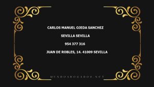 abogado Carlos Manuel Ojeda Sanchez en la localidad de Sevilla