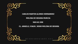 abogado Carlos Martin Alonso Hernandez en la localidad de Molina de Segura