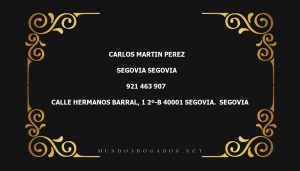 abogado Carlos Martin Perez en la localidad de Segovia