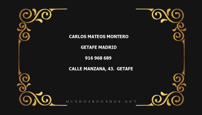 abogado Carlos Mateos Montero en la localidad de Getafe