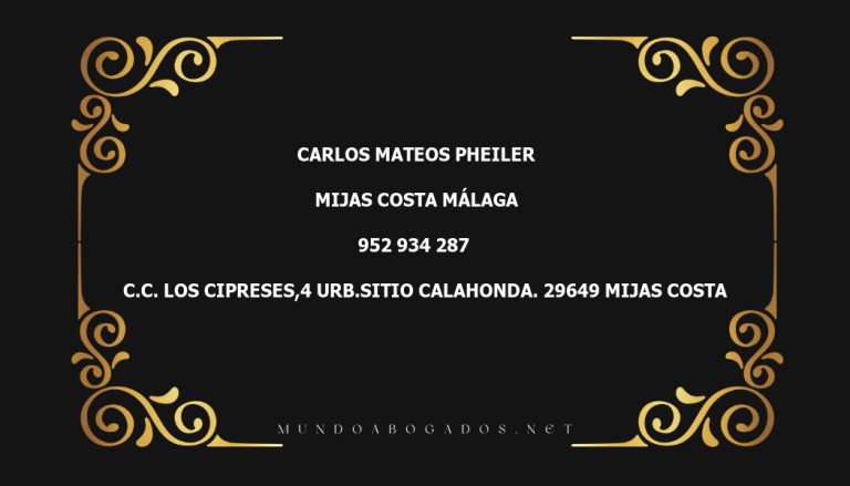 abogado Carlos Mateos Pheiler en la localidad de Mijas Costa