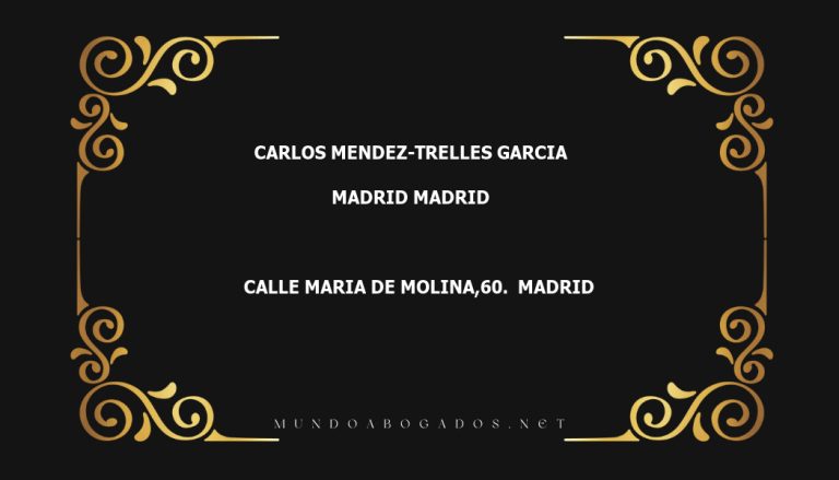 abogado Carlos Mendez-Trelles Garcia en la localidad de Madrid