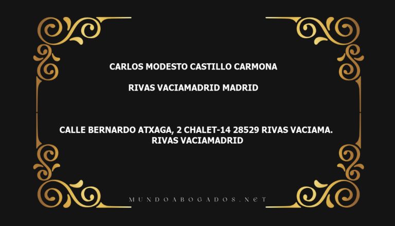 abogado Carlos Modesto Castillo Carmona en la localidad de Rivas Vaciamadrid