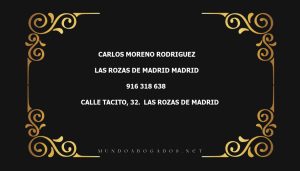 abogado Carlos Moreno Rodriguez en la localidad de Las Rozas de Madrid