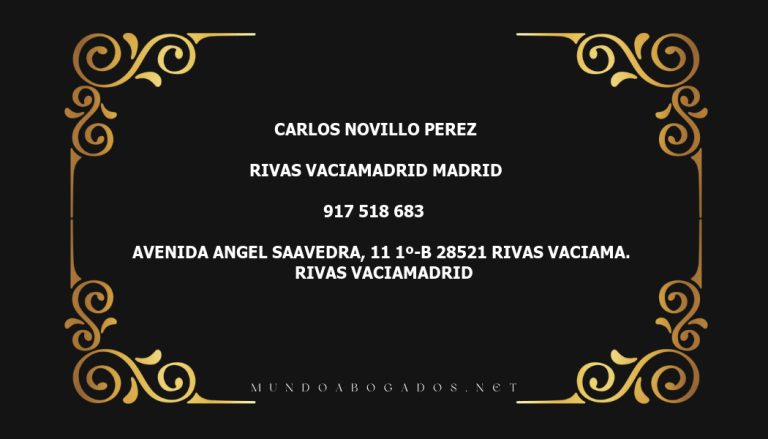 abogado Carlos Novillo Perez en la localidad de Rivas Vaciamadrid