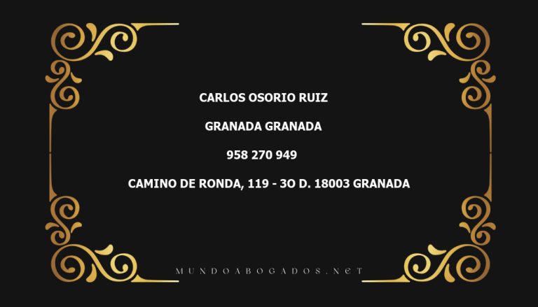 abogado Carlos Osorio Ruiz en la localidad de Granada