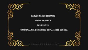 abogado Carlos Paños Serrano en la localidad de Cuenca