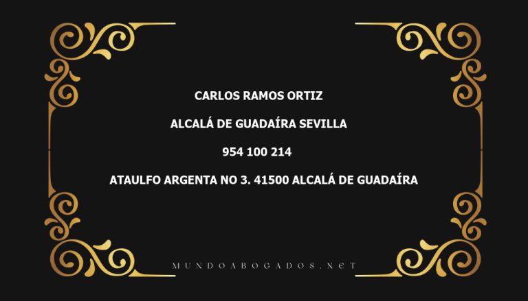 abogado Carlos Ramos Ortiz en la localidad de Alcalá de Guadaíra