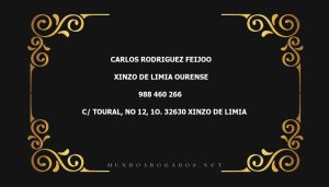 abogado Carlos Rodriguez Feijoo en la localidad de Xinzo de Limia