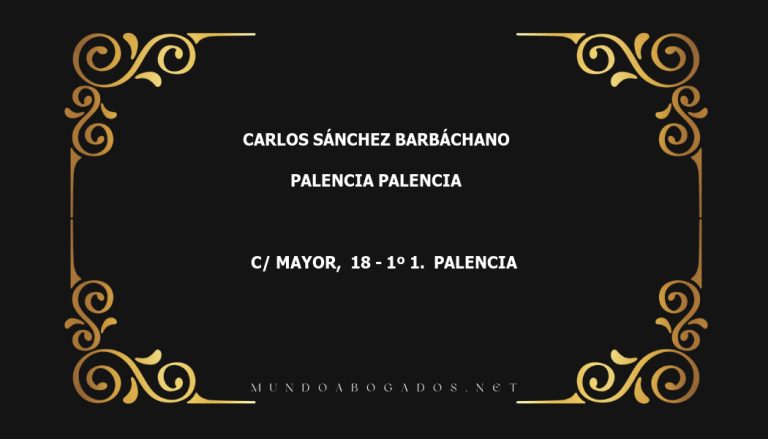 abogado Carlos Sánchez Barbáchano en la localidad de Palencia