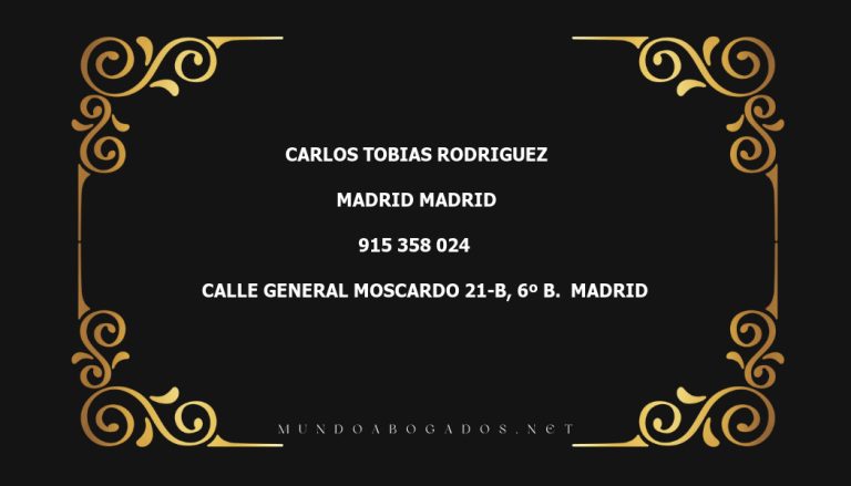 abogado Carlos Tobias Rodriguez en la localidad de Madrid