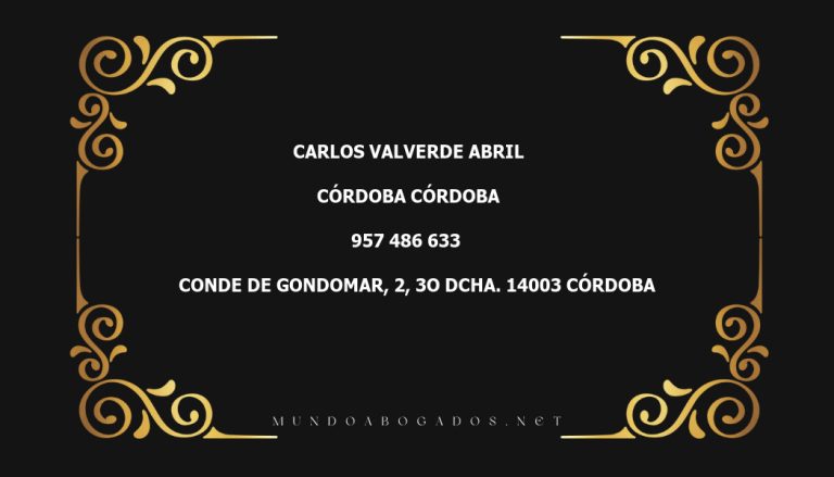 abogado Carlos Valverde Abril en la localidad de Córdoba