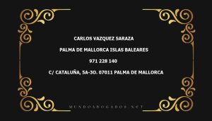 abogado Carlos Vazquez Saraza en la localidad de Palma de Mallorca