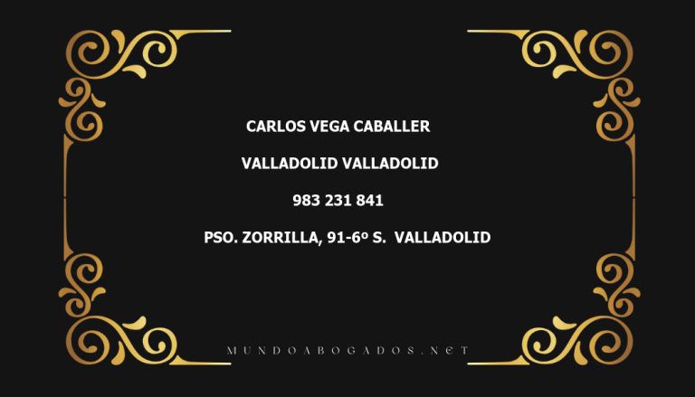 abogado Carlos Vega Caballer en la localidad de Valladolid