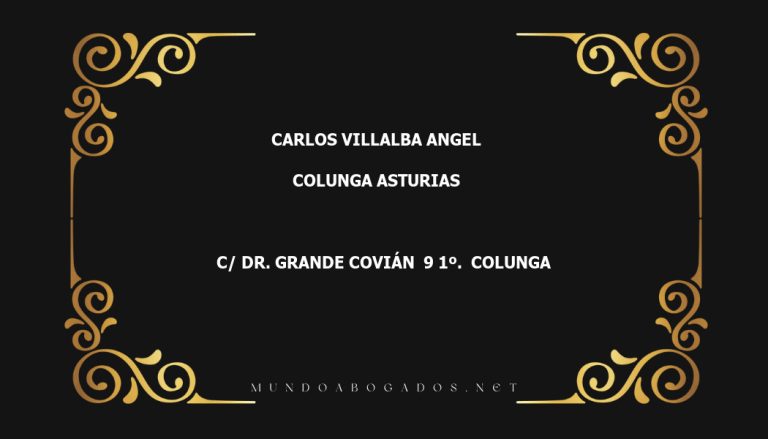 abogado Carlos Villalba Angel en la localidad de Colunga