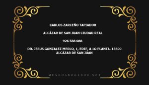 abogado Carlos Zarceño Tapiador en la localidad de Alcázar de San Juan