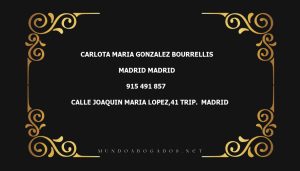 abogado Carlota Maria Gonzalez Bourrellis en la localidad de Madrid