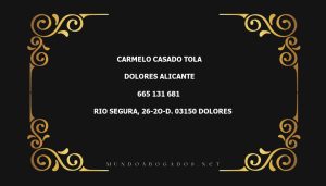 abogado Carmelo Casado Tola en la localidad de Dolores