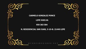 abogado Carmelo Gonzalez Ponce en la localidad de Lepe