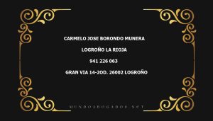 abogado Carmelo Jose Borondo Munera en la localidad de Logroño